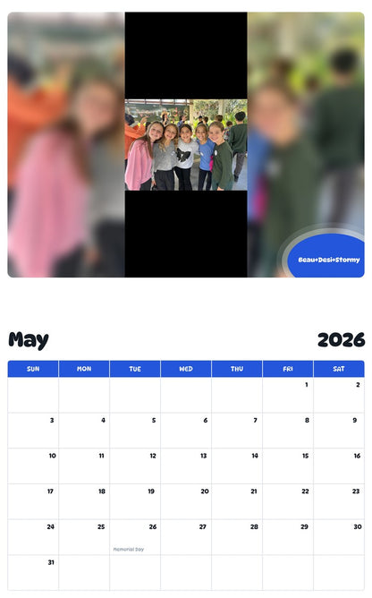 2026 - 2027 Beau+Desi+Stormy - Pawidols Pet Calendar