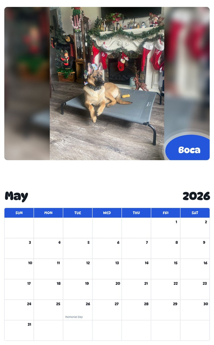 2026 - 2027 Boca - Pawidols Pet Calendar