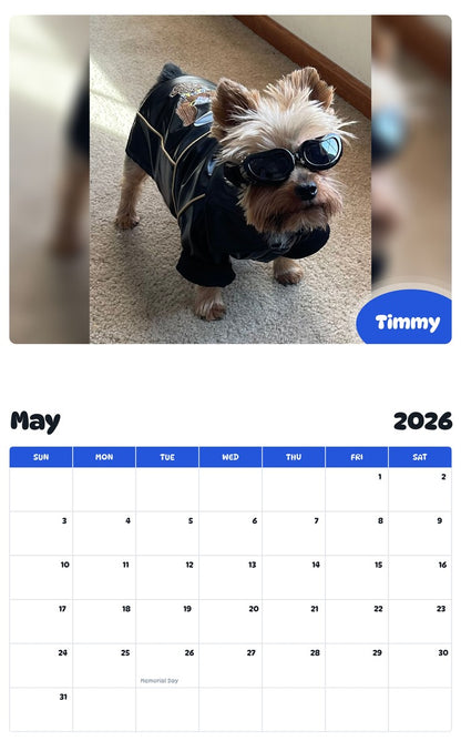 2026 - 2027 Timmy - Pawidols Pet Calendar