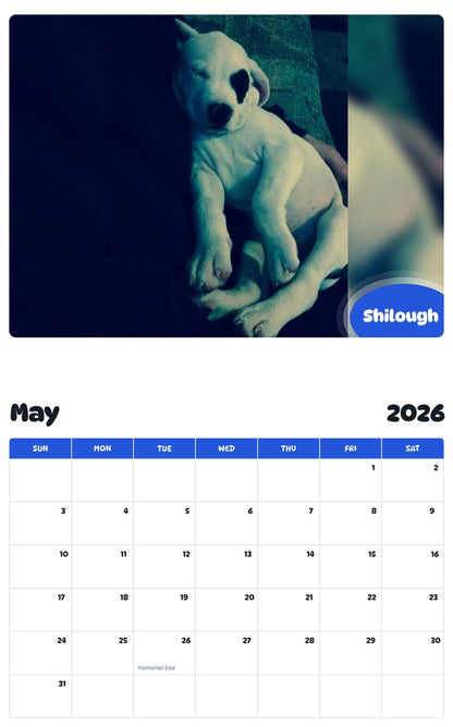 2026 - 2027 Shilough - Pawidols Pet Calendar