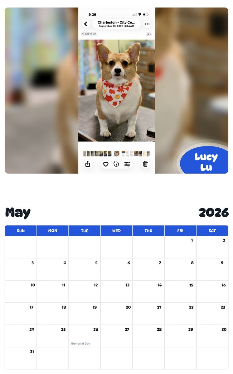 2026 - 2027 Lucy Lu - Pawidols Pet Calendar
