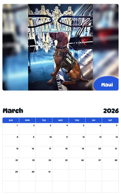 November 2025 - October 2026 Maui - Pawidols Pet Calendar