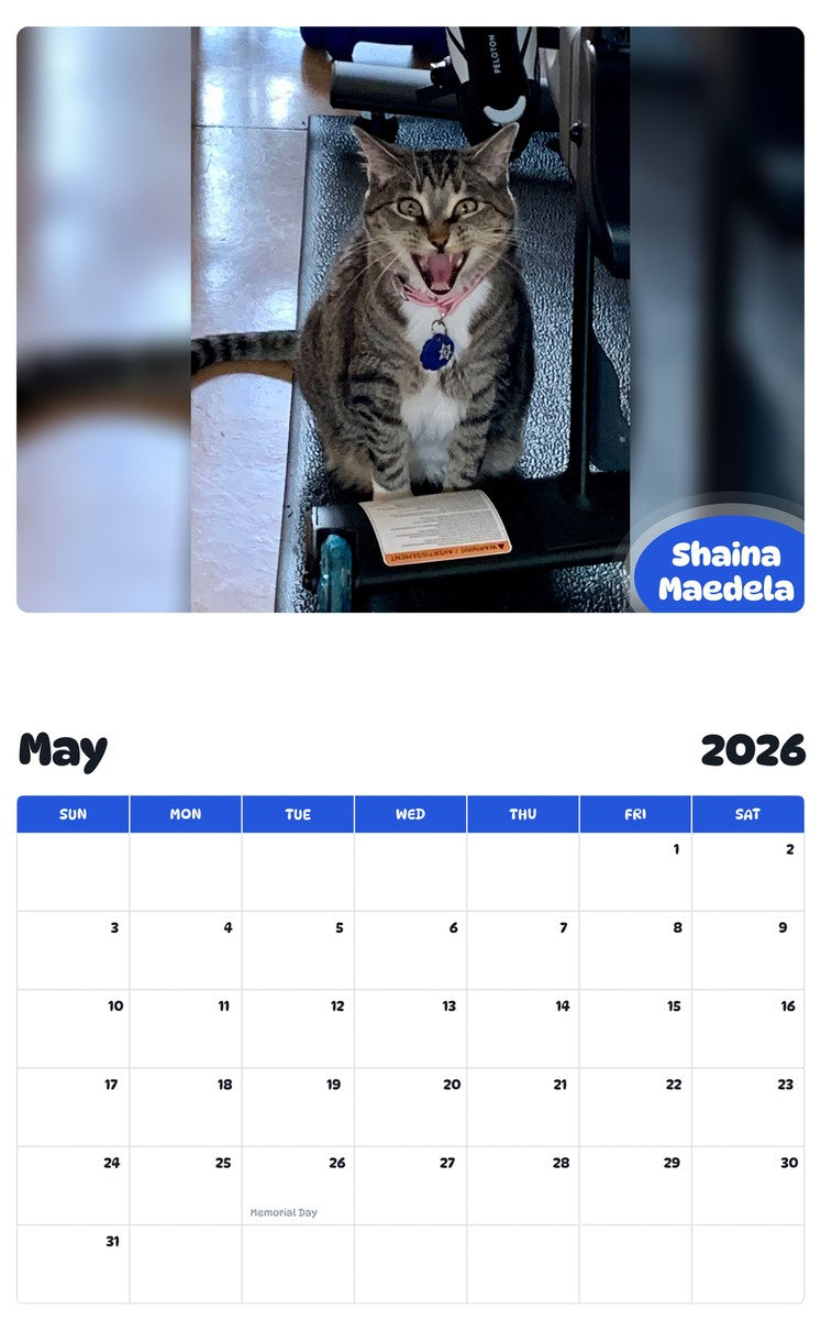 2026 - 2027 Shaina Maedela - Pawidols Pet Calendar