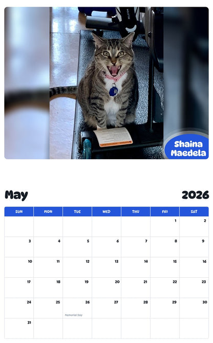 2026 - 2027 Shaina Maedela - Pawidols Pet Calendar