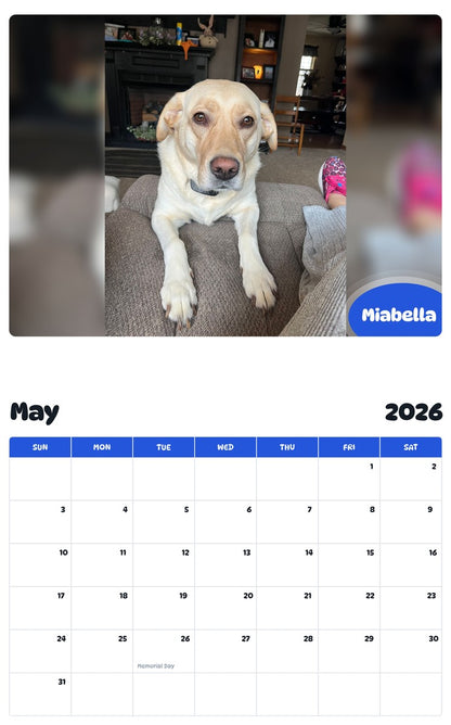 2026 - 2027 Miabella - Pawidols Pet Calendar