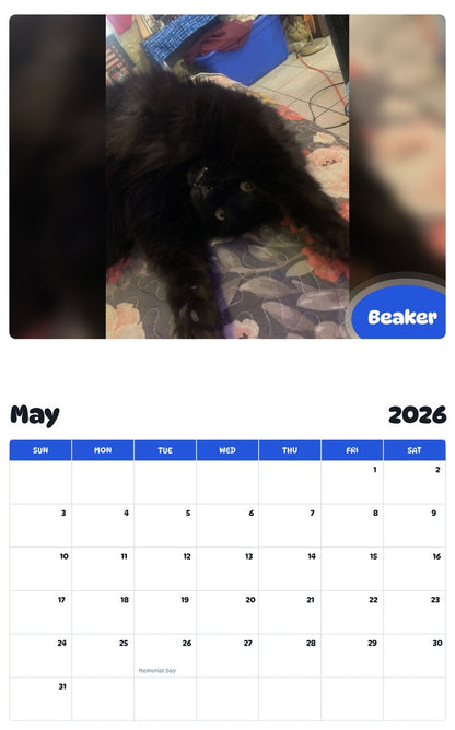 2026 - 2027 Beaker - Pawidols Pet Calendar