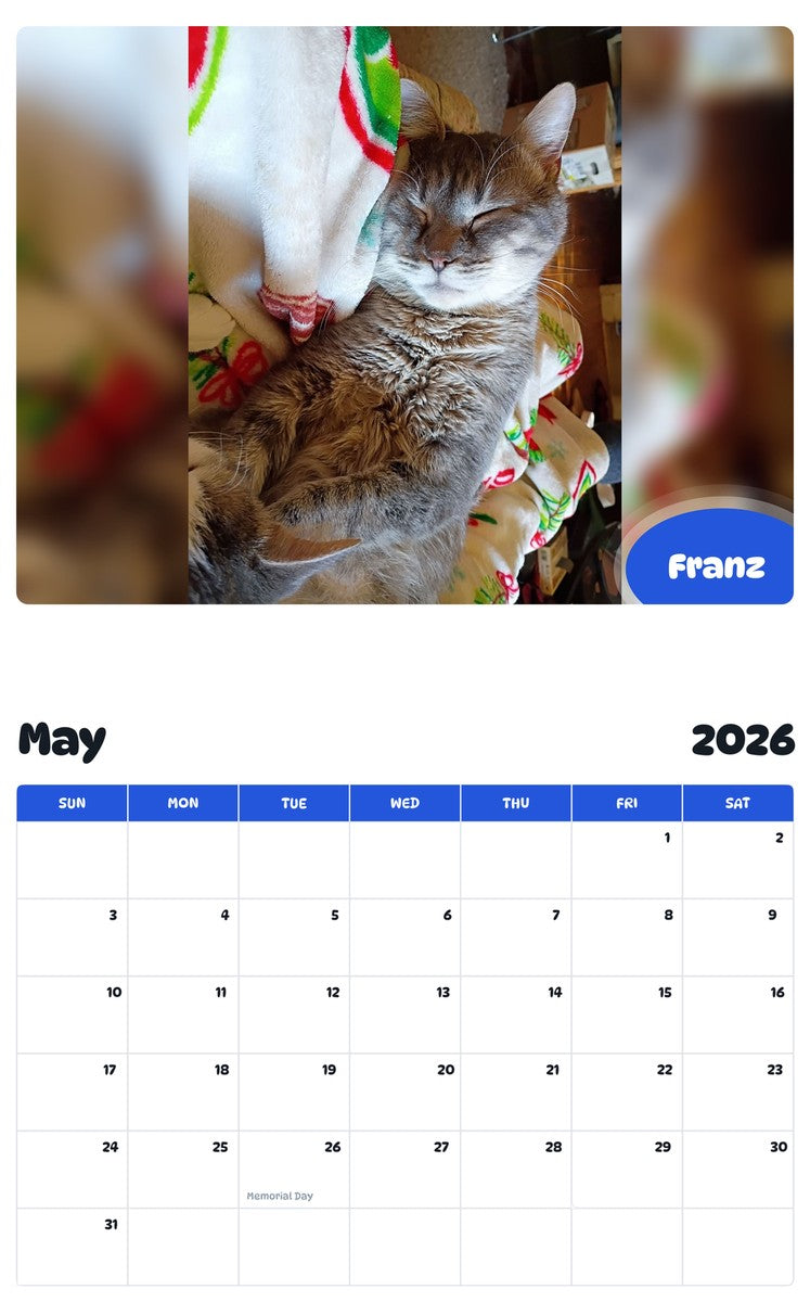 2026 - 2027 Franz - Pawidols Pet Calendar