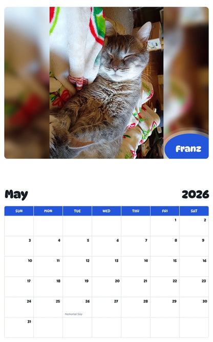 2026 - 2027 Franz - Pawidols Pet Calendar