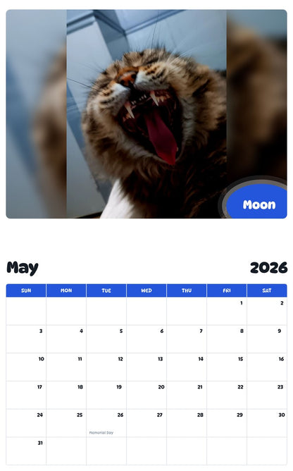 2026 - 2027 Moon - Pawidols Pet Calendar