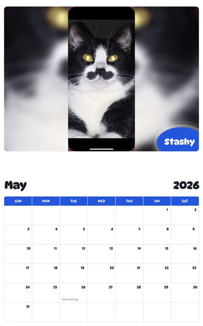 2026 - 2027 Stashy - Pawidols Pet Calendar