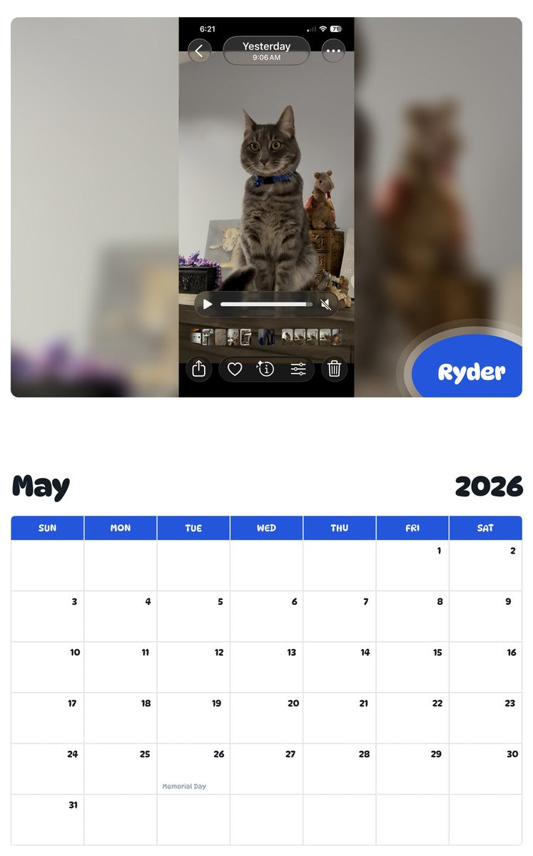 2026 - 2027 Ryder - Pawidols Pet Calendar