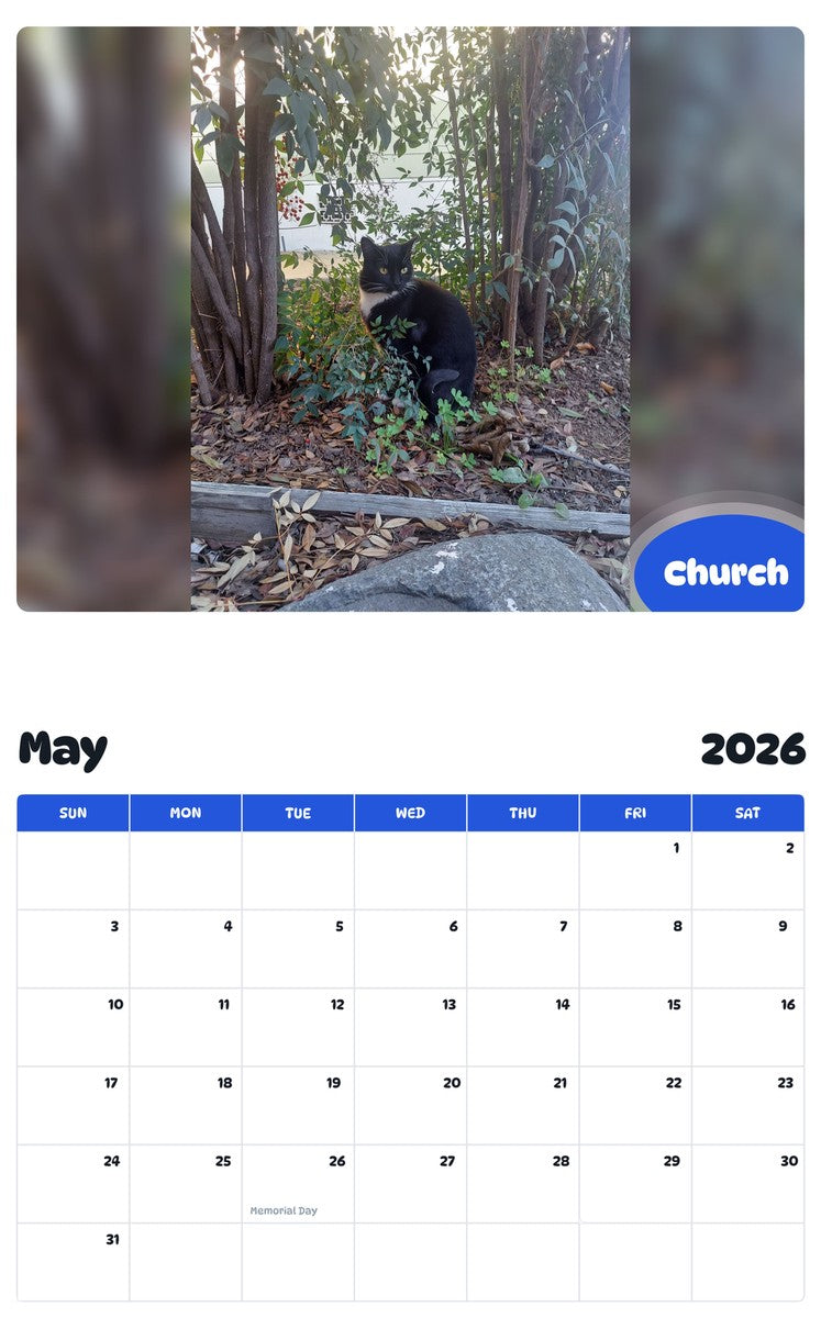 2026 - 2027 Church - Pawidols Pet Calendar