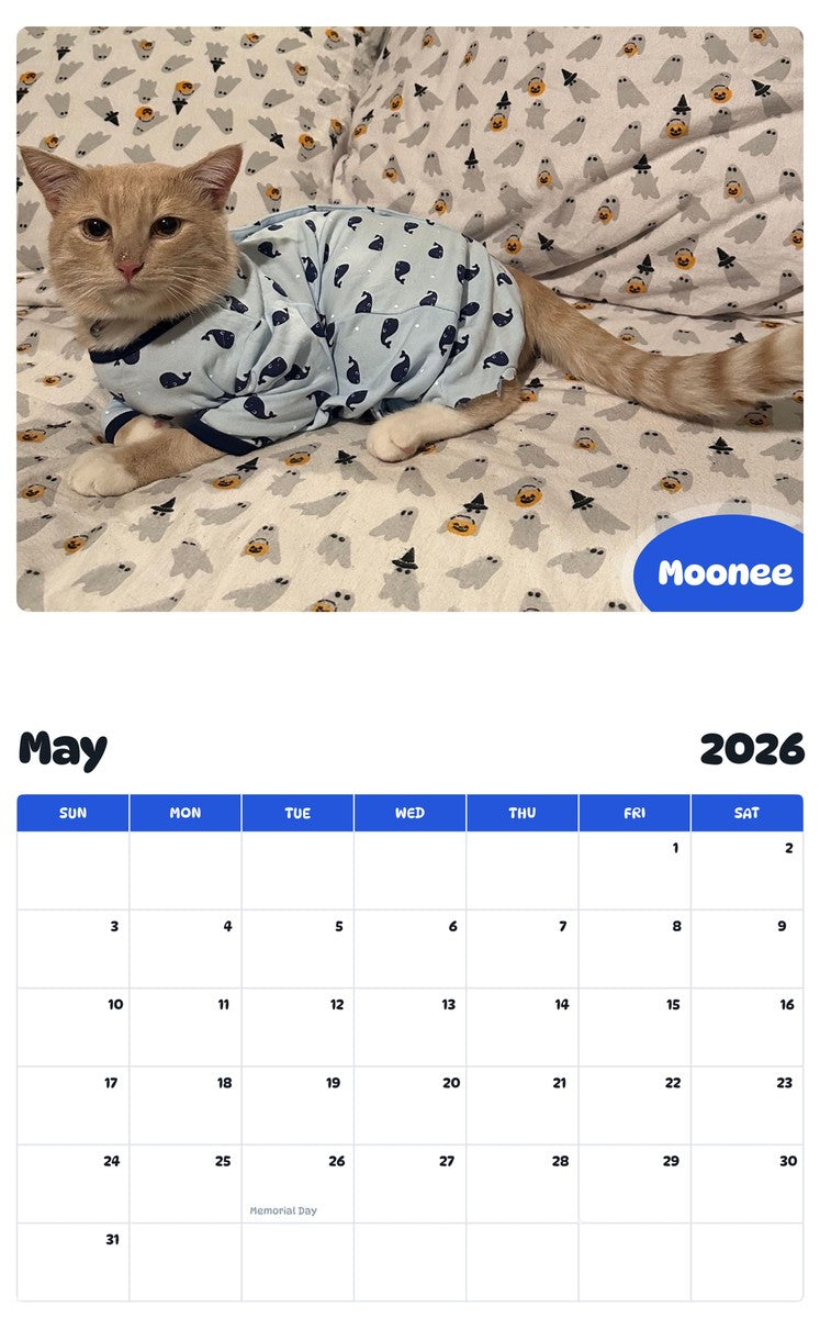 2026 - 2027 Moonee - Pawidols Pet Calendar