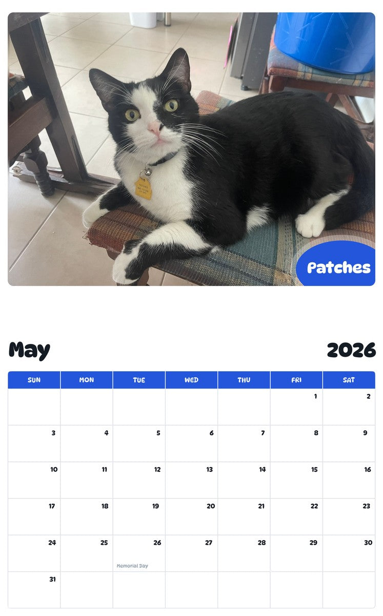 2026 - 2027 Patches - Pawidols Pet Calendar