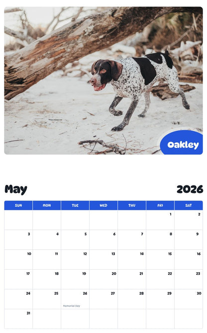 2026 - 2027 Oakley - Pawidols Pet Calendar