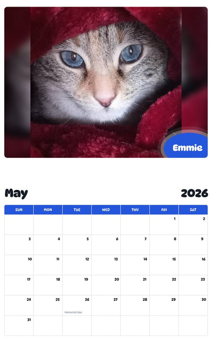 2026 - 2027 Emmie - Pawidols Pet Calendar