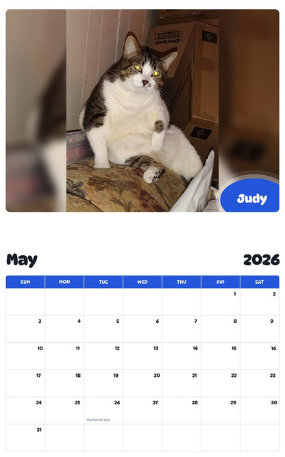 2026 - 2027 Judy - Pawidols Pet Calendar