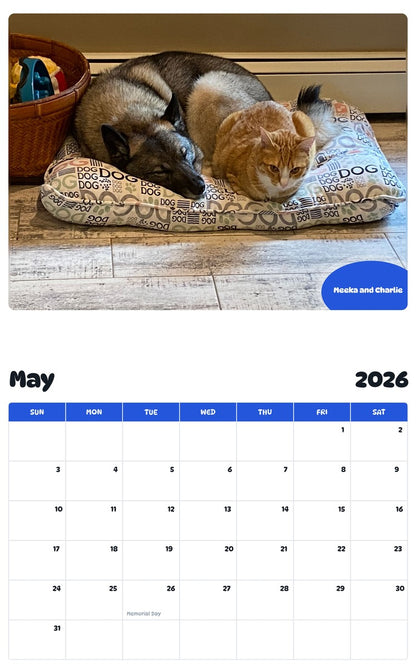 2026 - 2027 Meeka and Charlie - Pawidols Pet Calendar