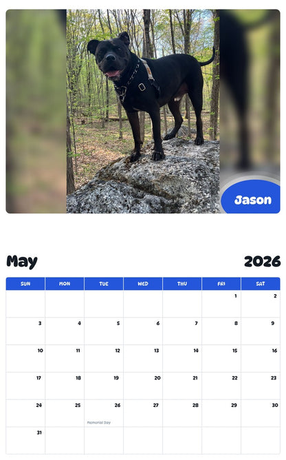 2026 - 2027 Jason - Pawidols Pet Calendar