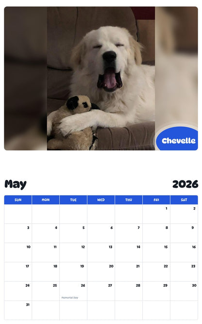 2026 - 2027 Chevelle - Pawidols Pet Calendar