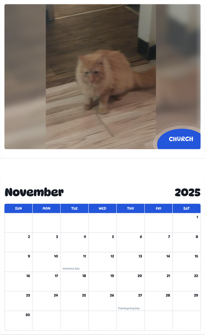 July 2025 - June 2026 CHURCH - Pawidols Pet Calendar