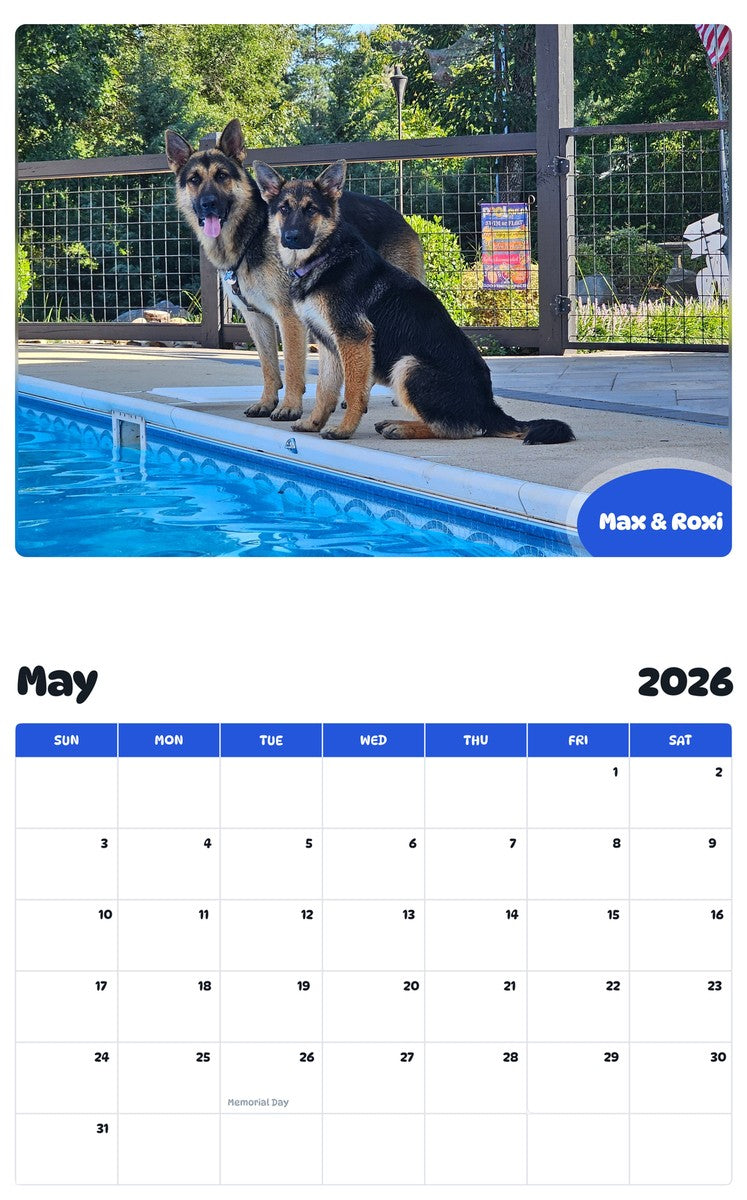 2026 - 2027 Max & Roxi - Pawidols Pet Calendar