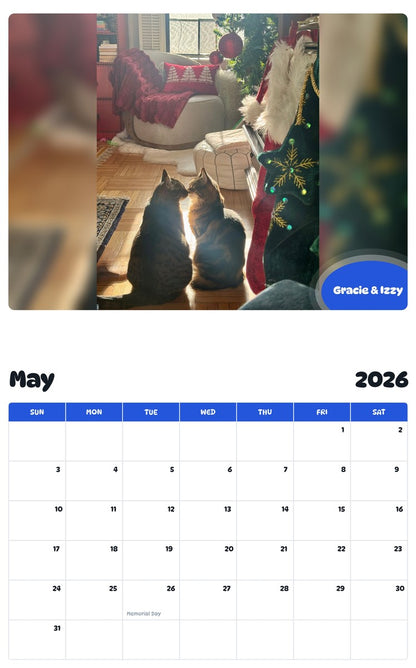 2026 - 2027 Gracie & Izzy - Pawidols Pet Calendar
