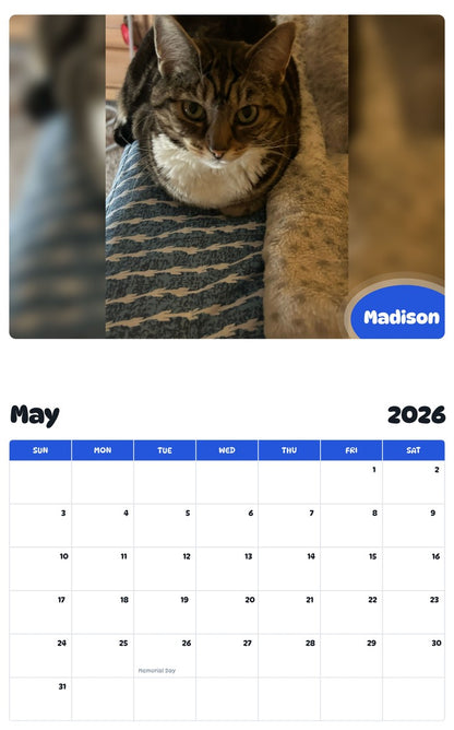 2026 - 2027 Madison - Pawidols Pet Calendar