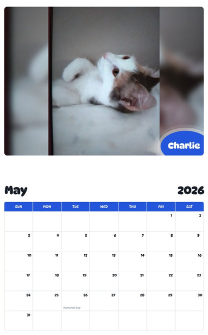 2026 - 2027 Charlie - Pawidols Pet Calendar