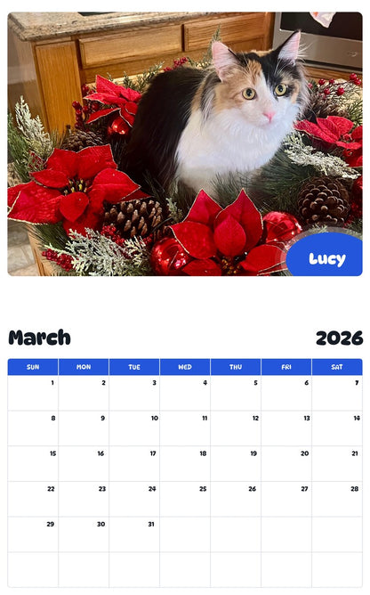 November 2025 - October 2026 Lucy - Pawidols Pet Calendar