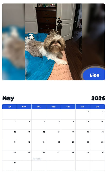 2026 - 2027 Lion - Pawidols Pet Calendar