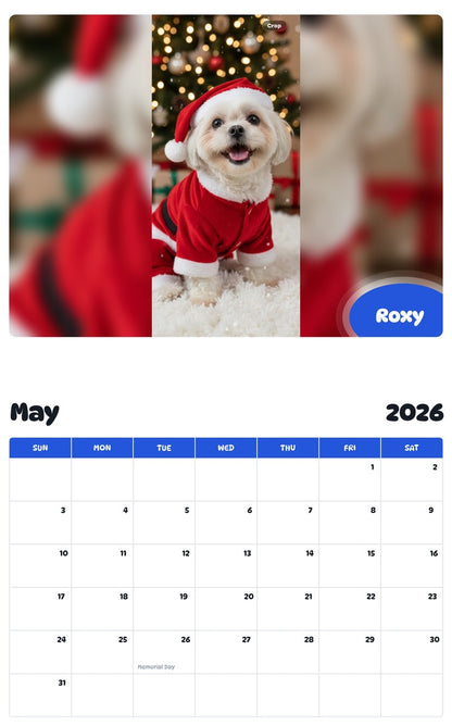 2026 - 2027 Roxy - Pawidols Pet Calendar
