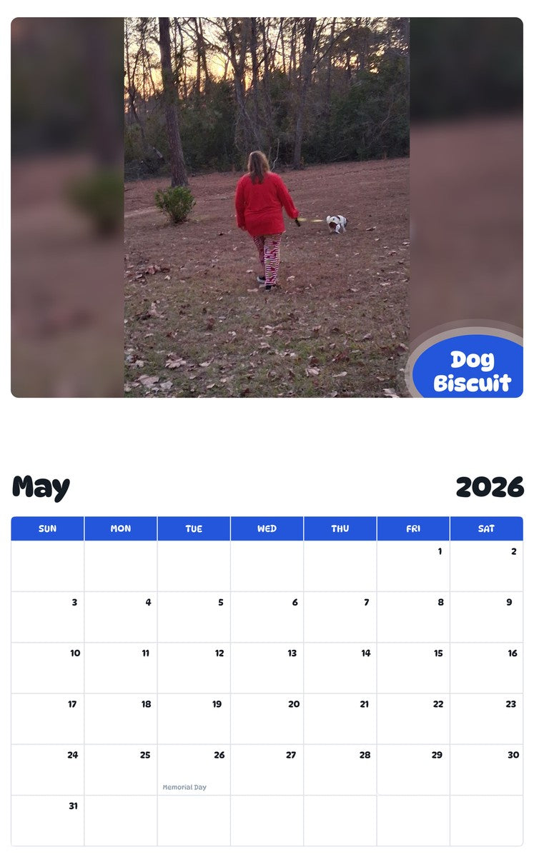2026 - 2027 Dog Biscuit - Pawidols Pet Calendar