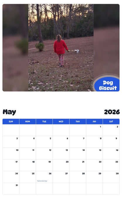 2026 - 2027 Dog Biscuit - Pawidols Pet Calendar