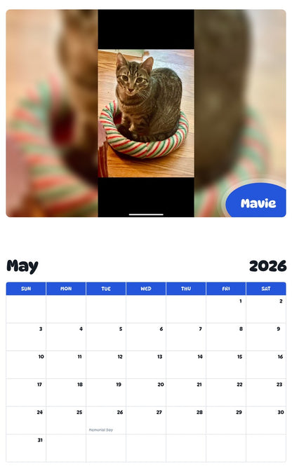 2026 - 2027 Mavie - Pawidols Pet Calendar