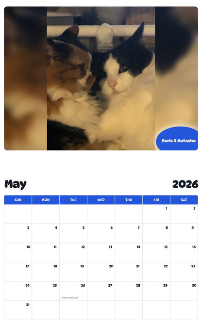 2026 - 2027 Boris & Natasha - Pawidols Pet Calendar