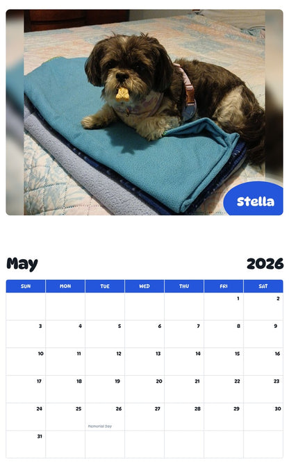 2026 - 2027 Stella - Pawidols Pet Calendar