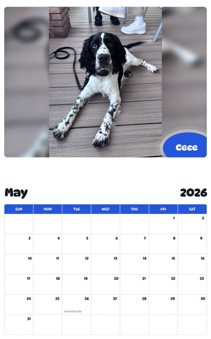 2026 - 2027 Cece - Pawidols Pet Calendar