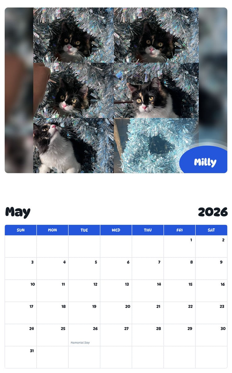 2026 - 2027 Milly - Pawidols Pet Calendar