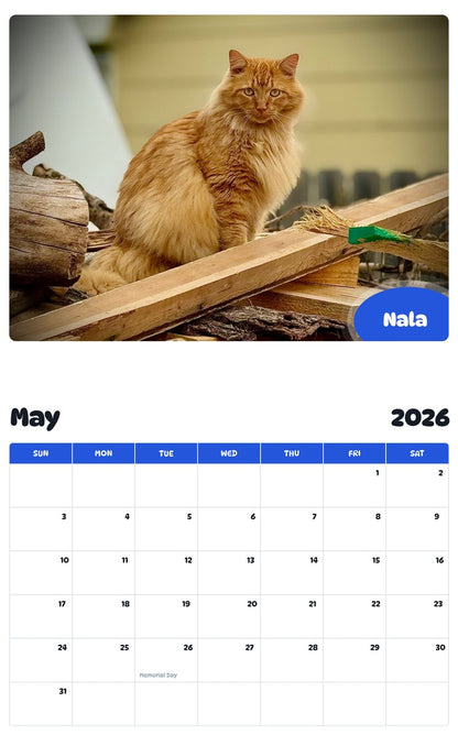 2026 - 2027 Nala - Pawidols Pet Calendar