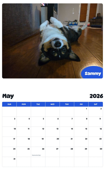 2026 - 2027 Sammy - Pawidols Pet Calendar