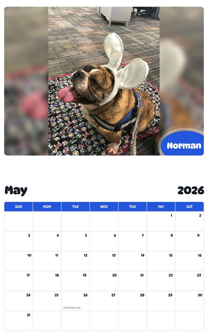 2026 - 2027 Norman - Pawidols Pet Calendar