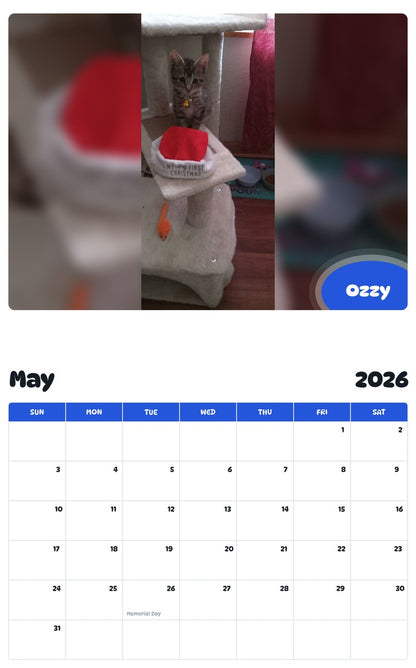 2026 - 2027 Ozzy - Pawidols Pet Calendar