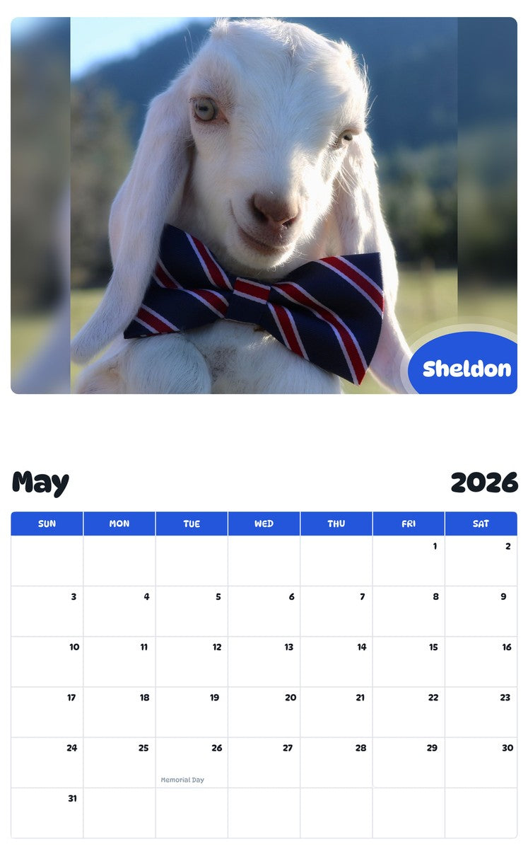 2026 - 2027 Sheldon - Pawidols Pet Calendar