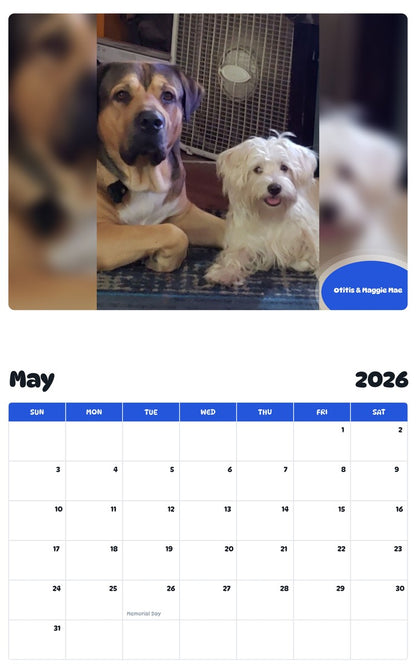 2026 - 2027 Otitis & Maggie Mae - Pawidols Pet Calendar
