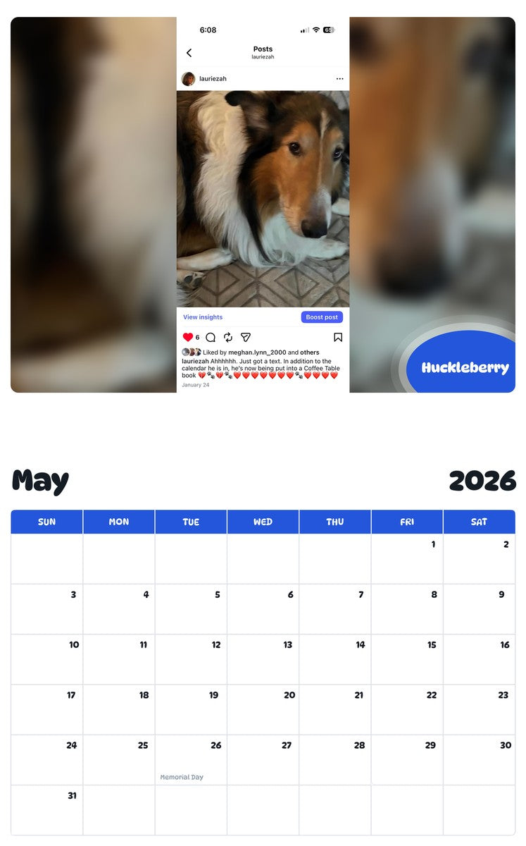 2026 - 2027 Huckleberry - Pawidols Pet Calendar