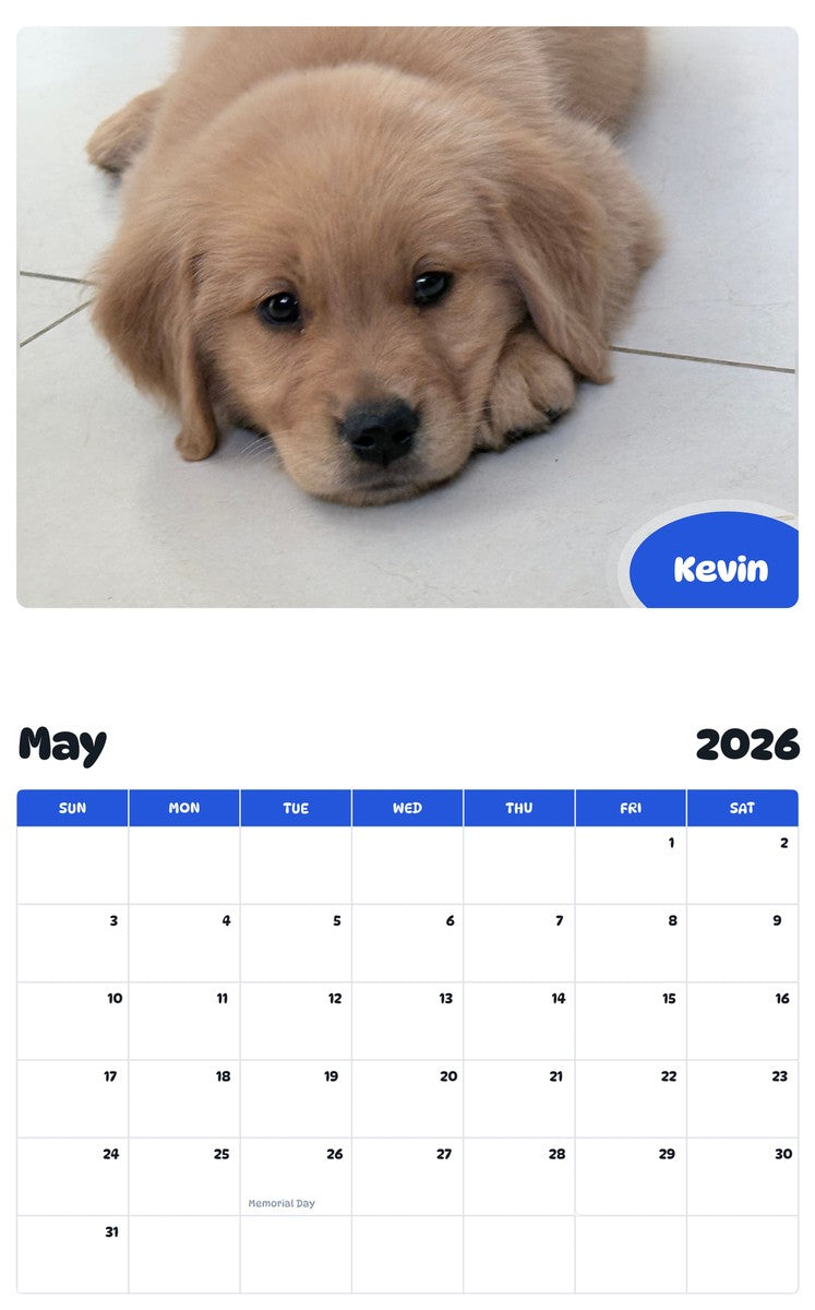 2026 - 2027 Kevin - Pawidols Pet Calendar