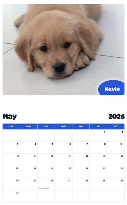 2026 - 2027 Kevin - Pawidols Pet Calendar