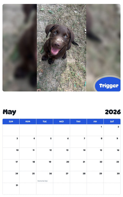 2026 - 2027 Trigger - Pawidols Pet Calendar