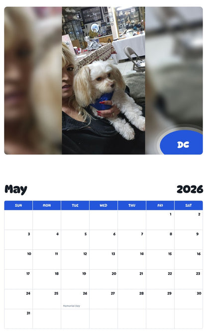 2026 - 2027 DC - Pawidols Pet Calendar